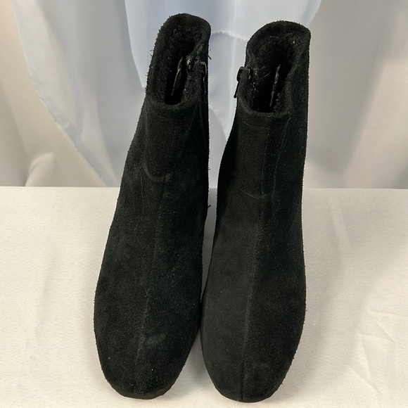 Deerskin black suede cold weather boots with zipper access size 8N - Picture 2 of 8
